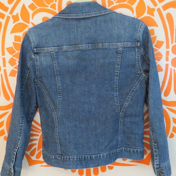 J. Jill Medium Wash Denim Jacket XS - Picture 2 of 2